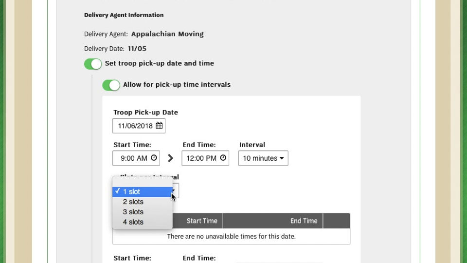 Activating Troop Pick Up Scheduler for SU